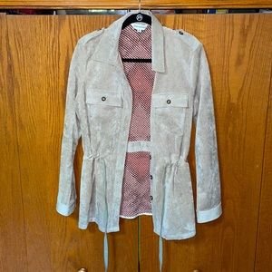 Women’s Corduroy Jacket with Knit Aztec Print